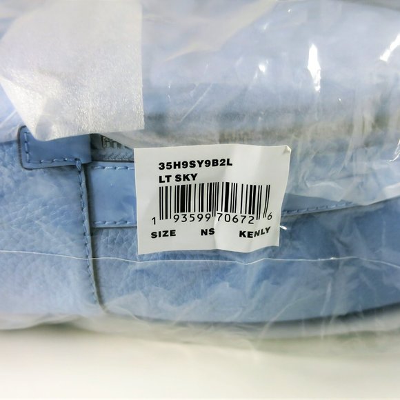 Michael Kors Kenly Medium Studded Leather Backpack Blue NWT - Picture 13 of 13